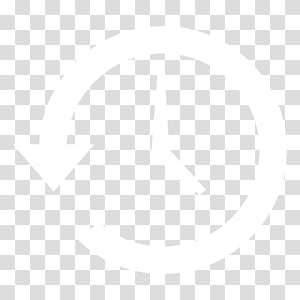 300x300 Black N White, White And Black Clock And Arrow Icon Transparent