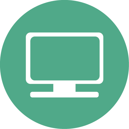 417x417 Green Circle White Computer Icon