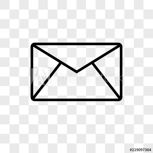 500x500 Email Envelope Outline Shape With Rounded Corners Vector Icon