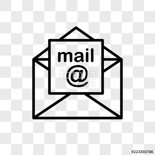 500x500 Email Vector Icon Isolated On Transparent Background, Email Logo