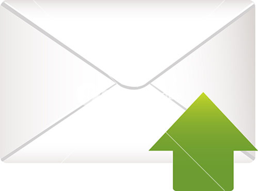 1000x742 Envelope Icon With Green Arrow Sign On White Background Royalty