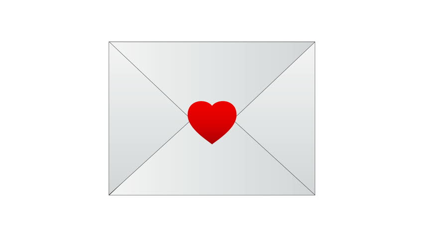 852x480 White Envelope Icon Jumps Out Stock Footage Video