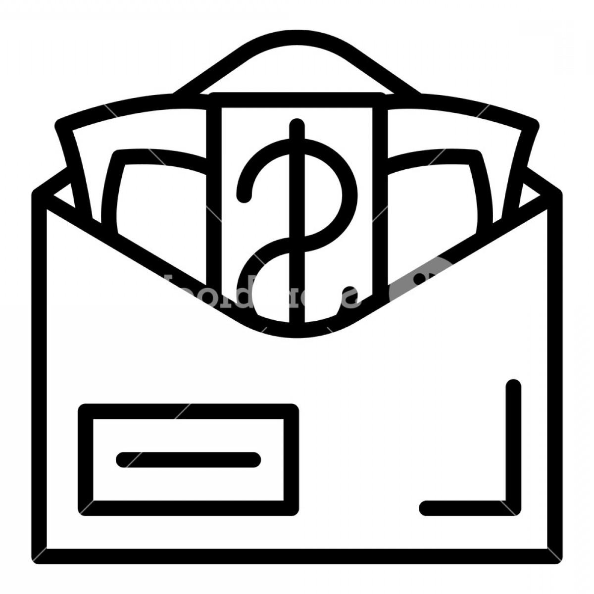 1200x1200 Bribery Money Envelope Icon Outline Bribery Money Envelope Vector