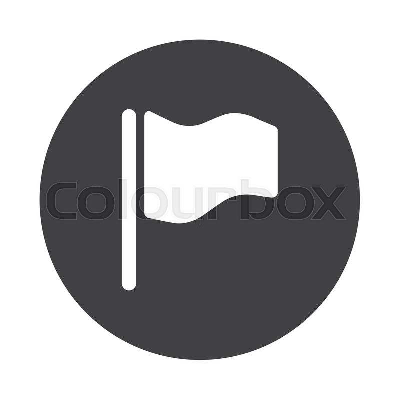 White Flag Icon On Black Button Stock Vector Colourbox 800x800 White Flag Icon On Black Button Stock Vector Colourbox