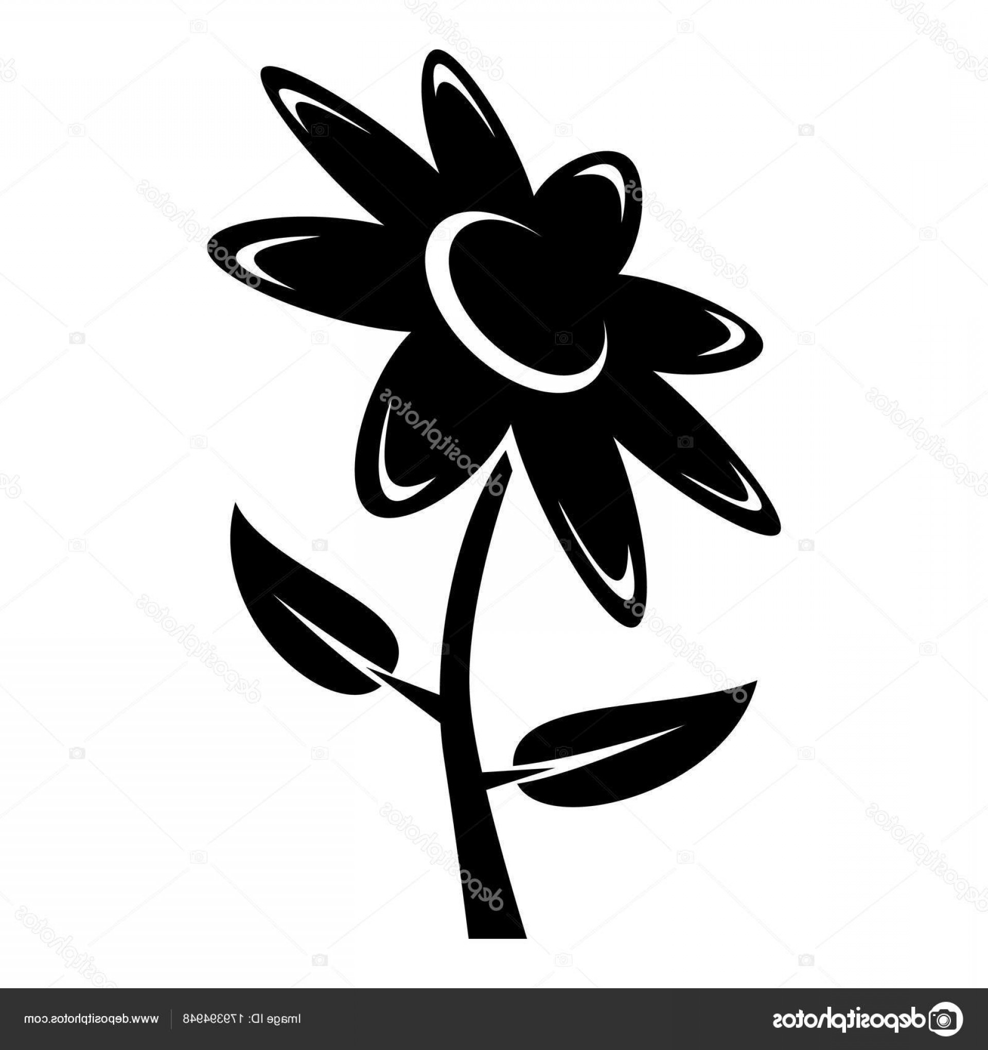 1920x2040 Stock Illustration Flower Icon Simple Black Style Soidergi