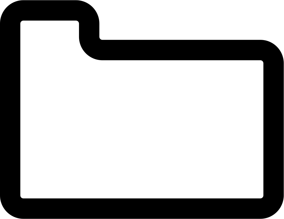 981x754 White Folder Outline Interface Symbol Png Icon Free Download