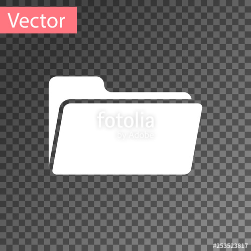 500x500 White Folder Icon Isolated On Transparent Background Vector