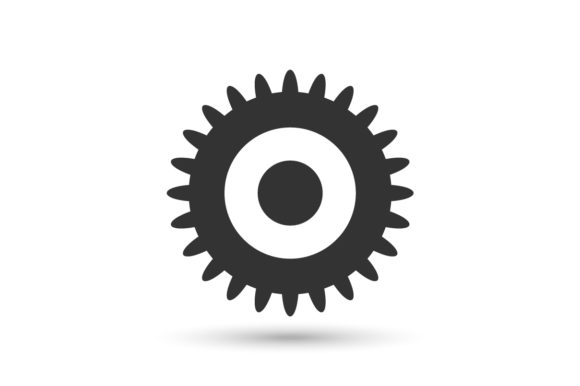 580x386 Gear Icon Vector Graphic