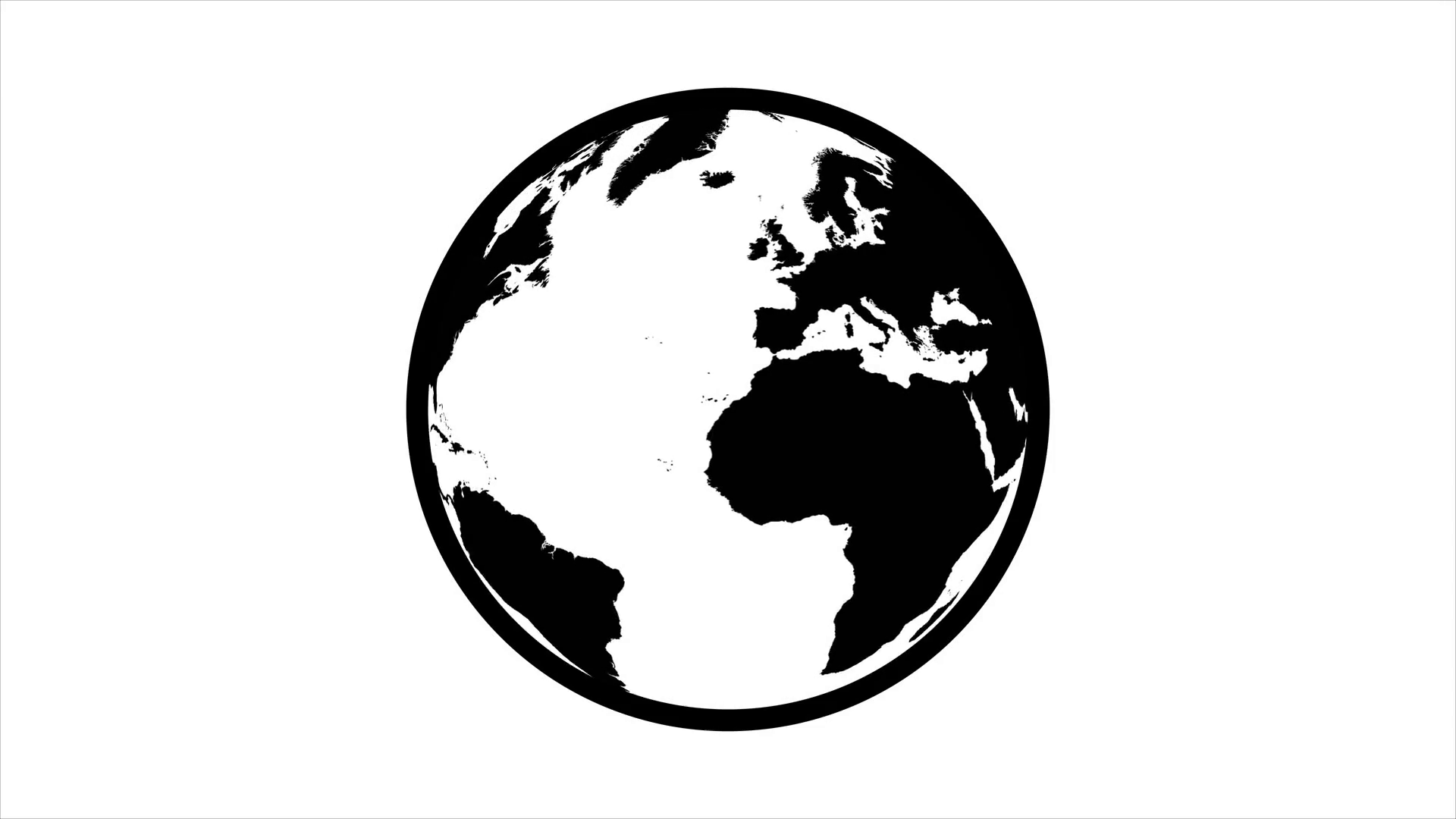 Globe Icon Earth Rotating Degrees Parallels 1920x1080 Globe Icon Earth Rotating Degrees Parallels