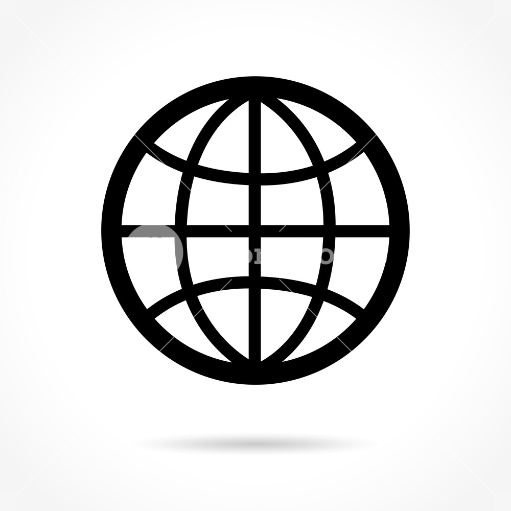 Illustration Of Globe Icon On White Background Royalty Free Stock 1000x1000 Illustration Of Globe Icon On White Background Royalty Free Stock
