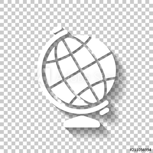 Simple Globe Symbol White Icon With Shadow On Transparent Backg 500x500 Simple Globe Symbol White Icon With Shadow On Transparent Backg