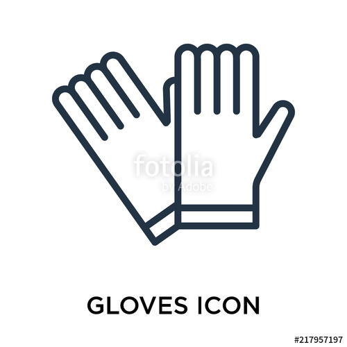 500x500 Gloves Icon Isolated On White Background Simple And Editable