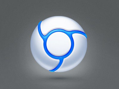 White Google Chrome Icon