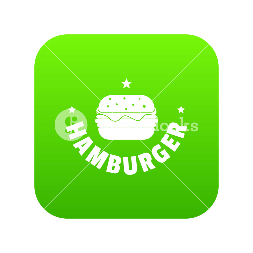 1000x1000 Hamburger Icon Green Vector Isolated On White Background Royalty