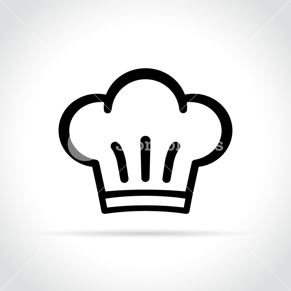1000x1000 Illustration Of Chef Hat Icon On White Background Royalty Free