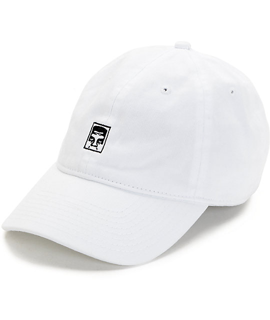 540x640 Obey Half Face Icon White Strapback Hat Zumiez