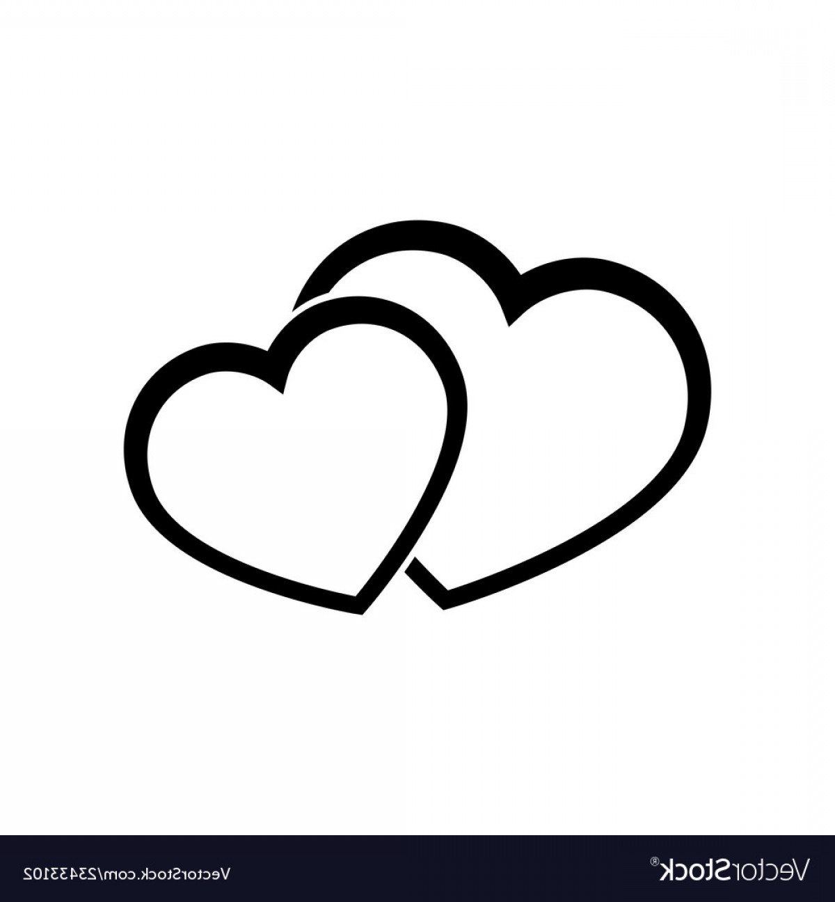 Two Hearts Line Icon On White Background Vector Newwaysys 1200x1296 Two Hearts Line Icon On White Background Vector Newwaysys
