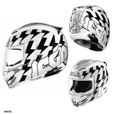 400x400 Icon Airmada Stack White Sm Small Motorcycle Helmet Ebay