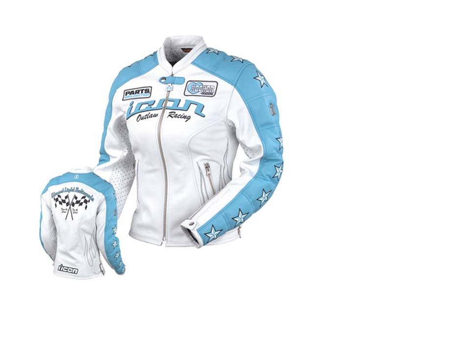 960x720 Womens White Icon Kitty Leather Jacket