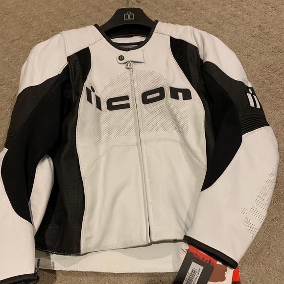 580x580 Icon Jackets Coats Overload White Leather Motorcycle Jacket