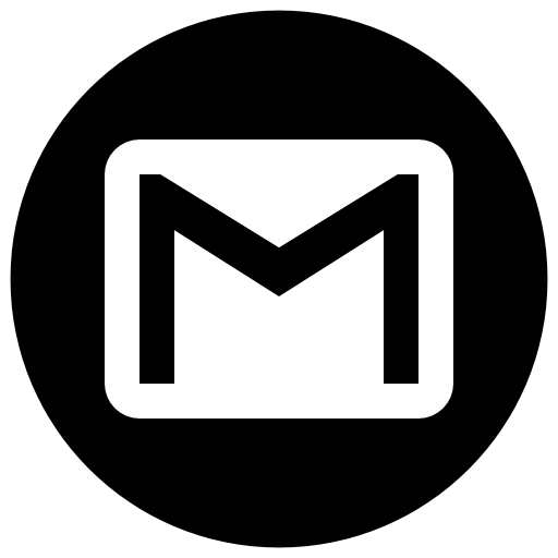 512x512 Gmail Icon Free Of Address Book Providers In Black White Icons
