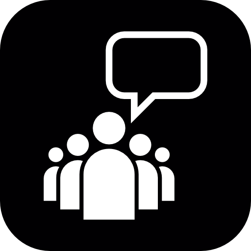 512x512 Group Of Persons In Perspective With The Leader In Front Talking