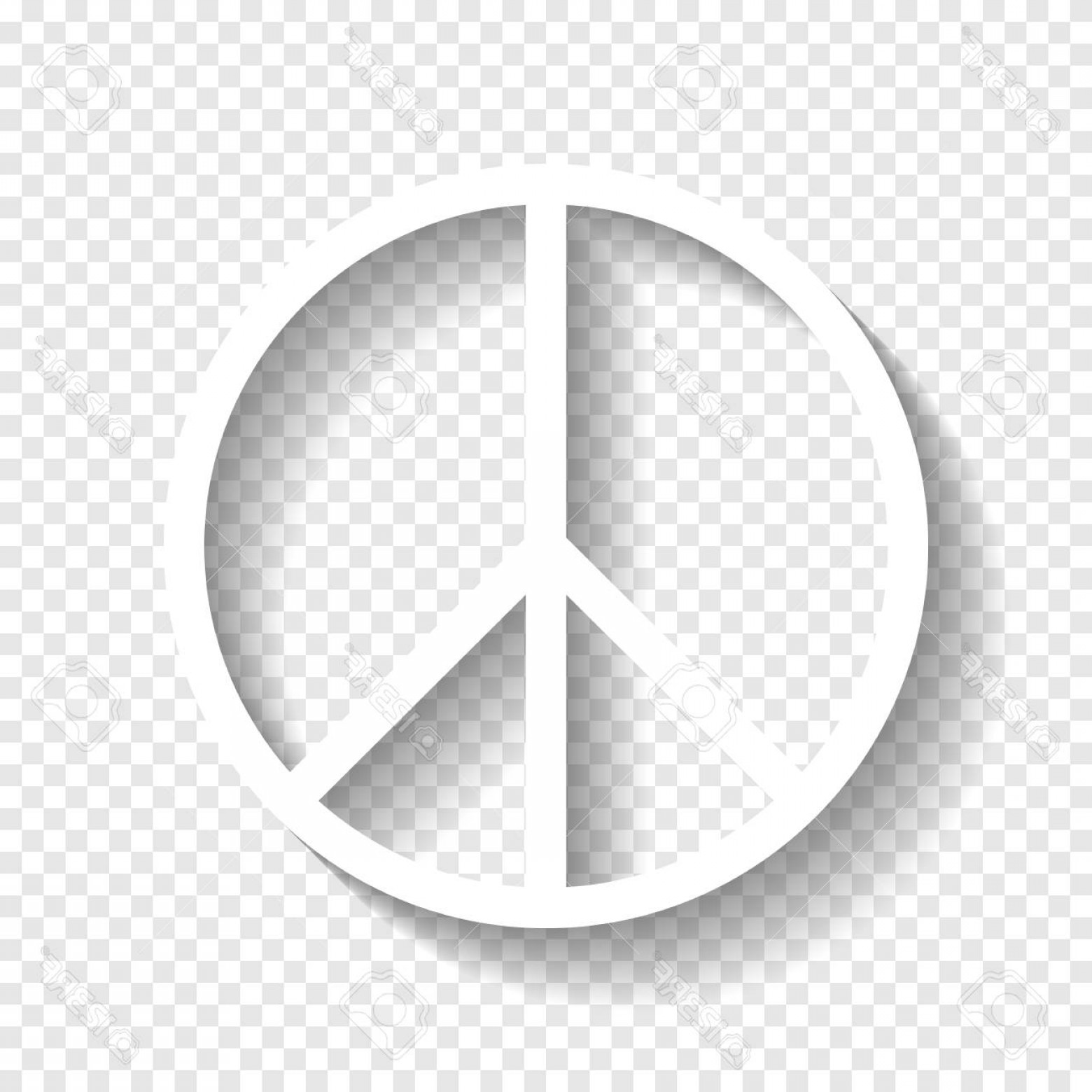1560x1560 Photostock Vector Peace Sign Illustration Vector White Icon