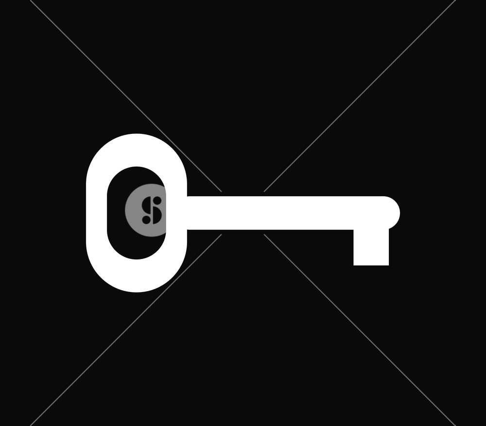 1000x875 Key Icon On White Background Royalty Free Stock Image