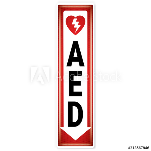 500x500 Vector And Illustration Graphic Style, Aed Safety Messages Symbol