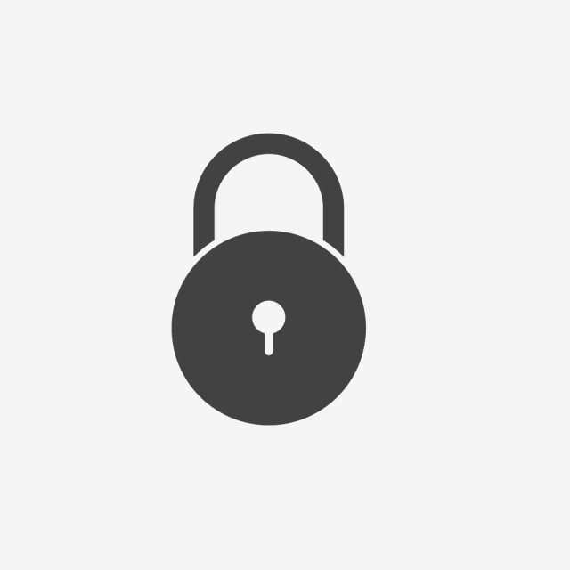 640x640 Black And White Lock Icon, Black And White Lock, Black And White