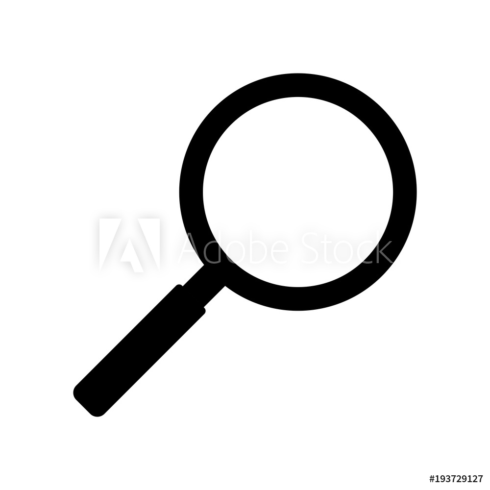 1000x1000 Photo Art Print Simple Silhouette Magnifying Glass Icon