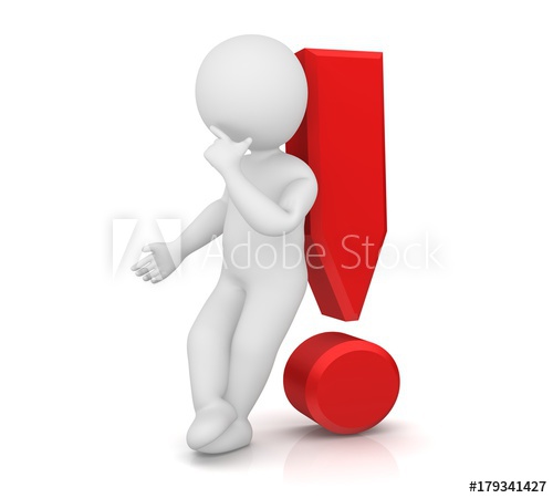 500x450 Thinking Man Exclamation Mark Exclamation Point Red With Stick