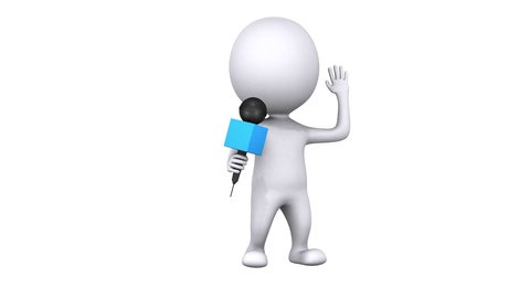 480x270 White Man Hosting Show And Talking Into Microphone Video