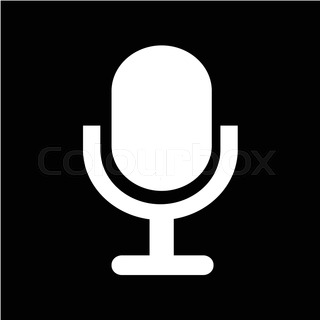 320x320 White Microphone Icon