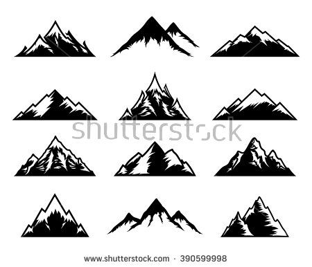 450x386 Vector Mountains Icons Isolated On White Tourism, Hiking