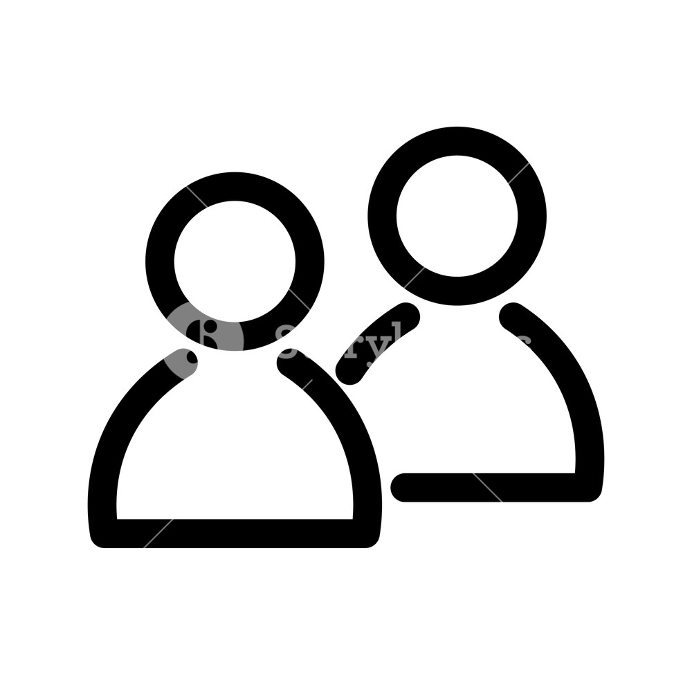1000x1000 Two People Icon Symbol Of Group Or Pair Of Persons, Friends