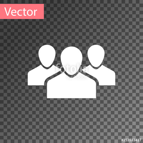 500x500 White Users Group Icon Isolated On Transparent Background Group