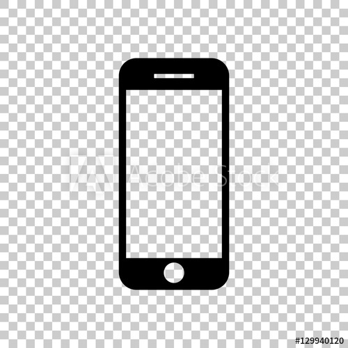 500x500 Mobile Phone Icon Black Icon On Transparent Background