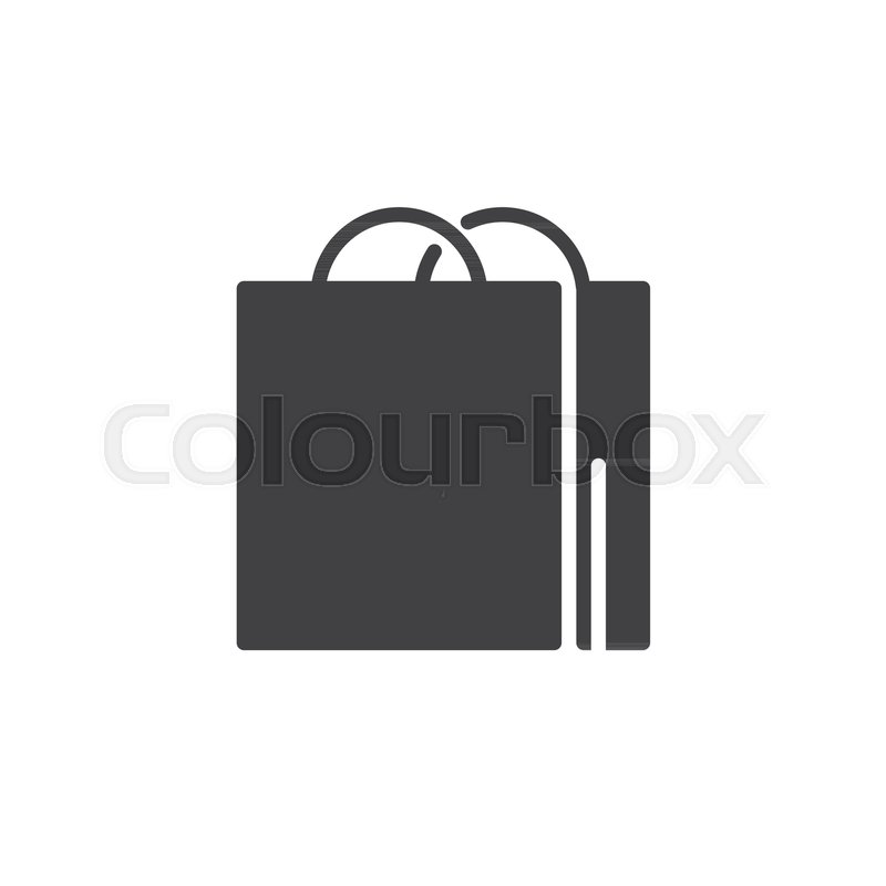 800x800 Shopping Bag Icon Vector, Filled Flat Stock Vector Colourbox