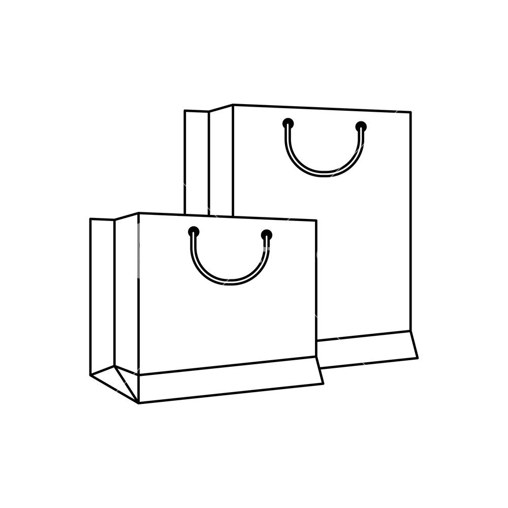 1000x1000 Shopping Bags Icon Over White Background Vector Illustration