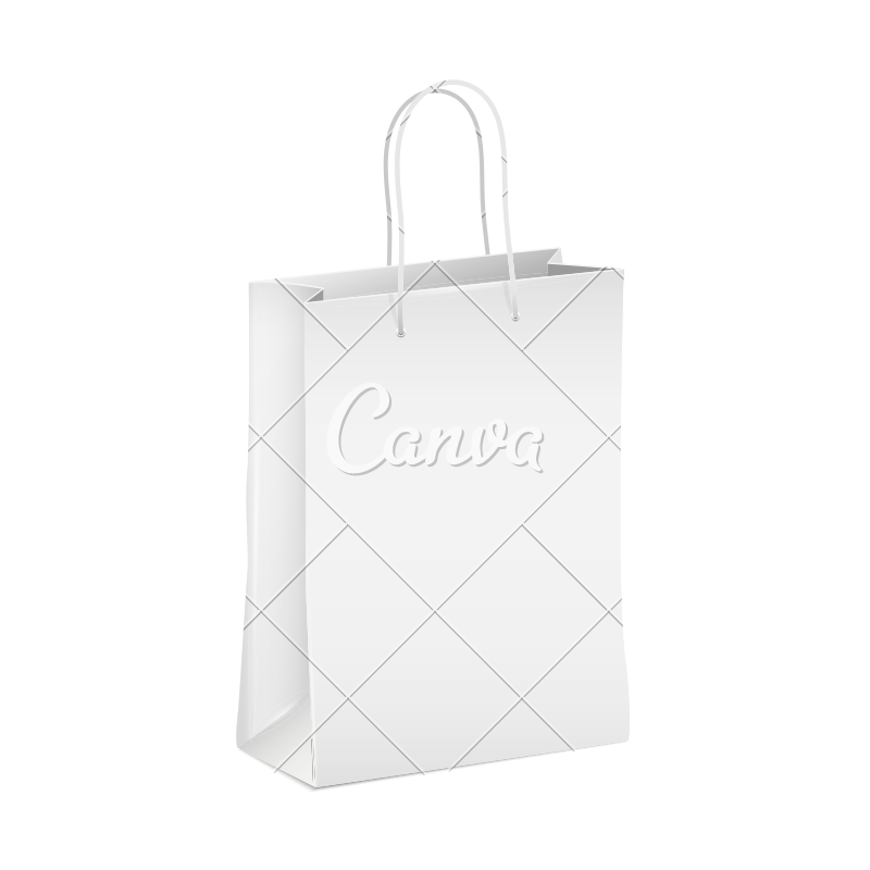 800x800 Empty White Shopping Paper Bag