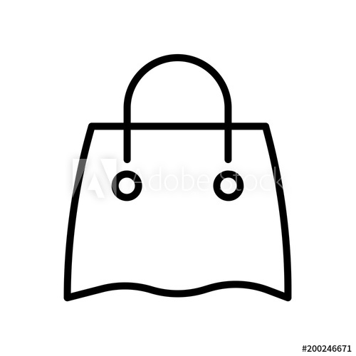 500x500 Reusable Shopping Bag Icon Isolated On White Background