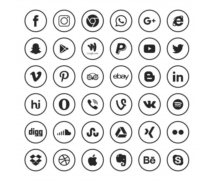 White Social Icon at Vectorified.com | Collection of White Social Icon ...