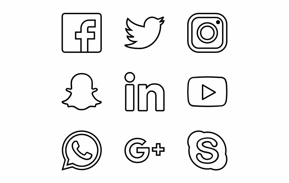 920x585 Social Media Icons White Png