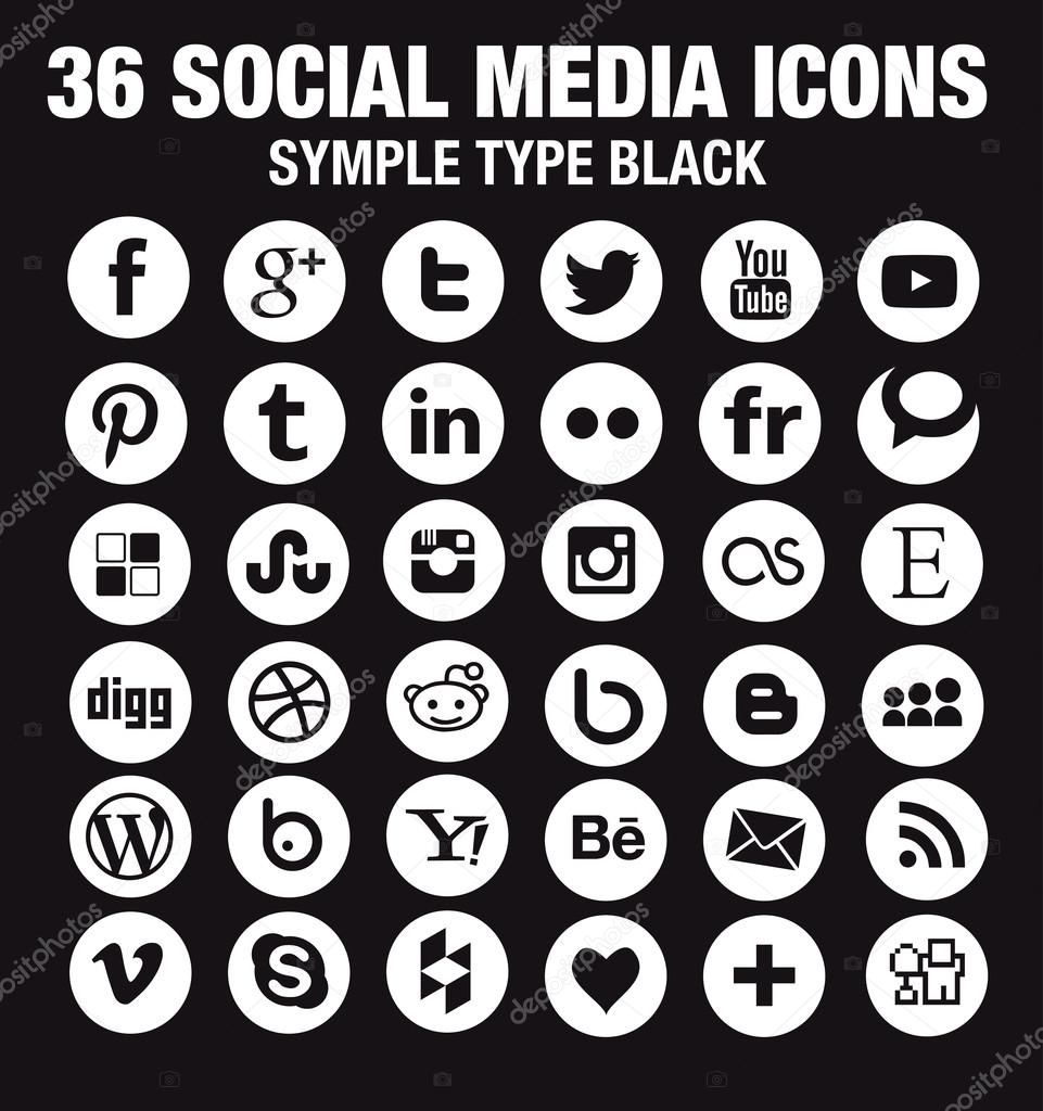 961x1024 White Social Media Icons Transparent Background Images