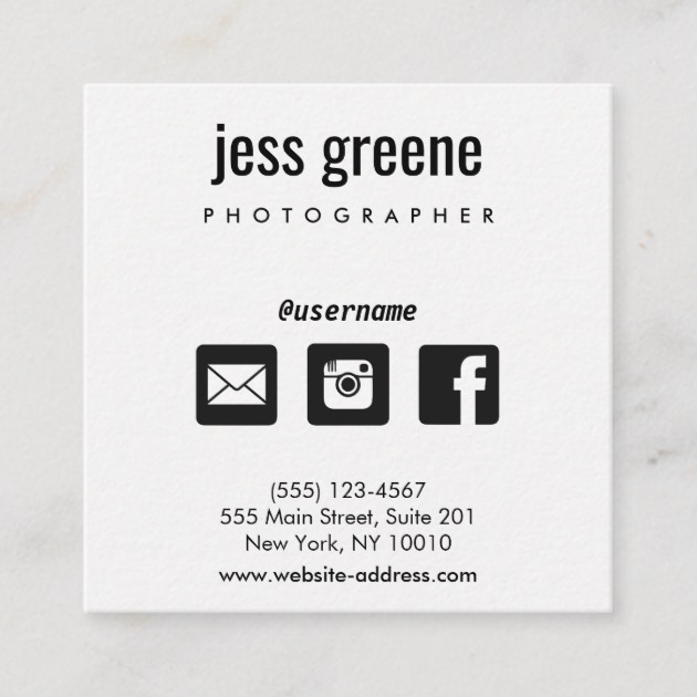Professional Black And White Social Media Icons Square Business 630x630 Professional Black And White Social Media Icons Square Business
