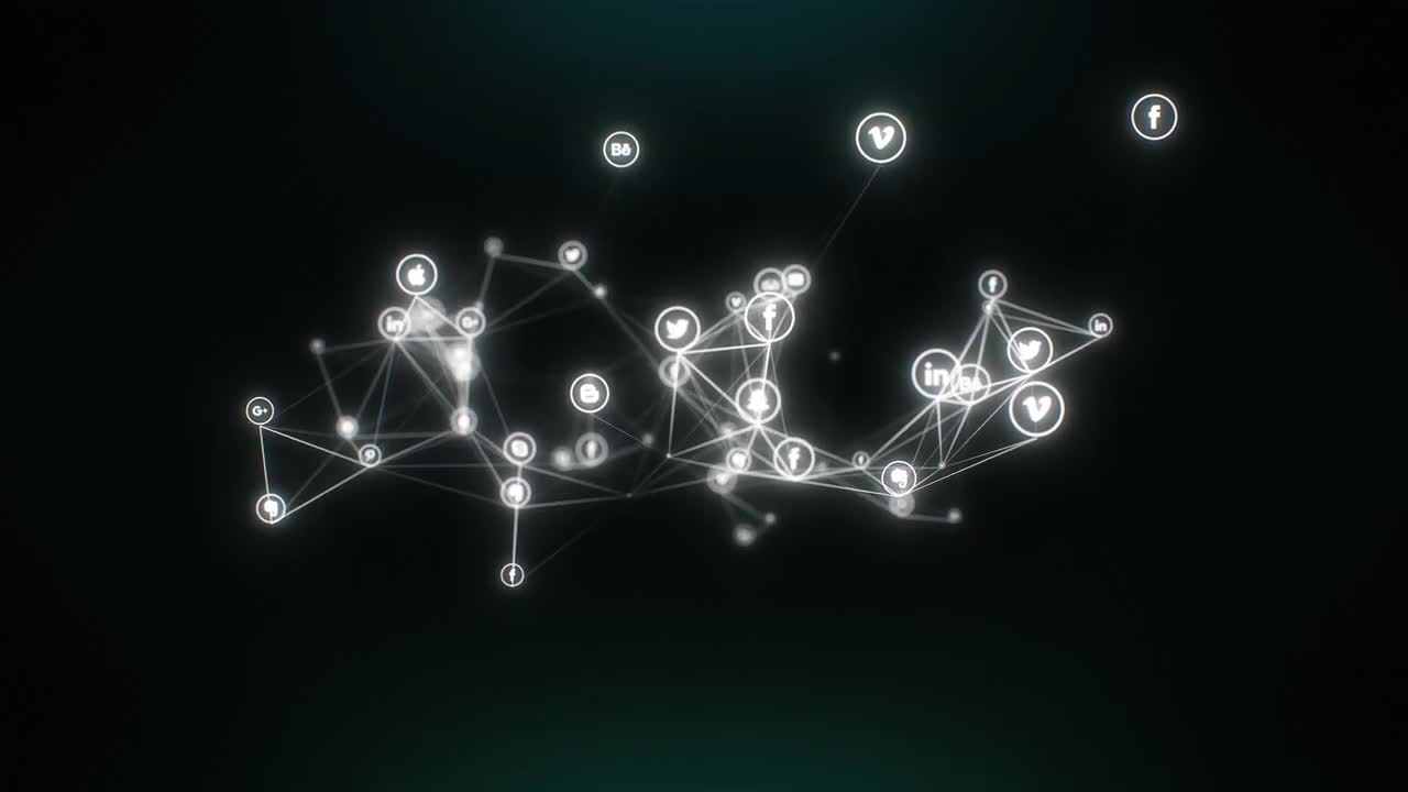 White Social Media Icons Network 1280x720 White Social Media Icons Network