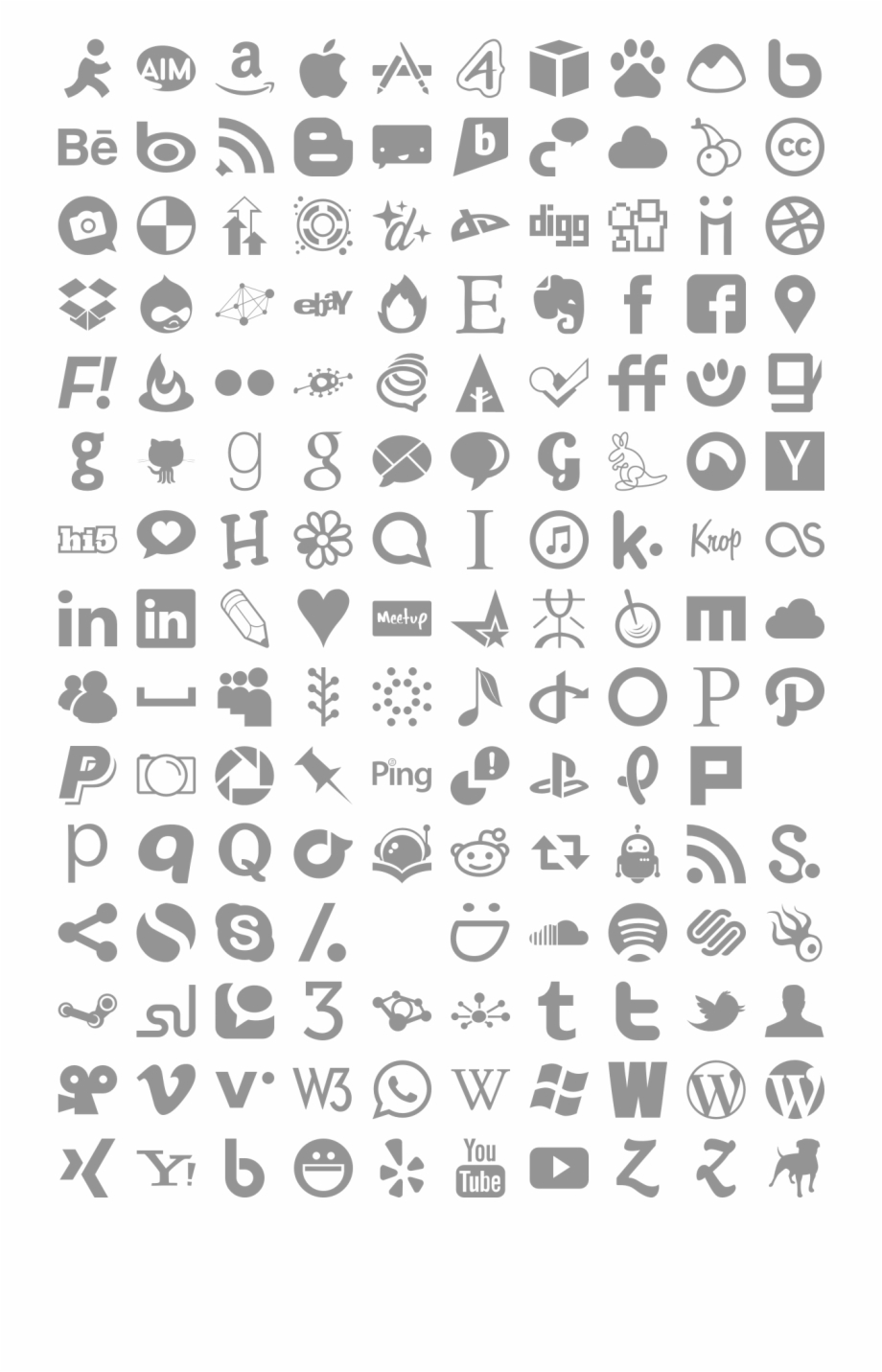 920x1431 Simple Social Media Icons