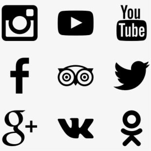 White Social Media Icon Transparent Background at Vectorified.com ...