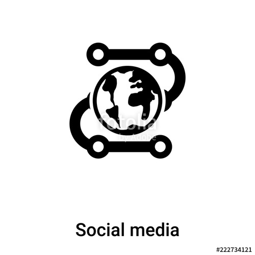 Social Media Icon Vector Isolated On White Background, Logo 500x500 Social Media Icon Vector Isolated On White Background, Logo